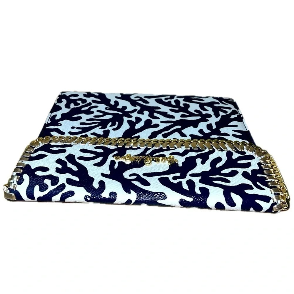 Lilly Pulitzer chain link iPad Tablet Case Treasure, Blue, White & Gold